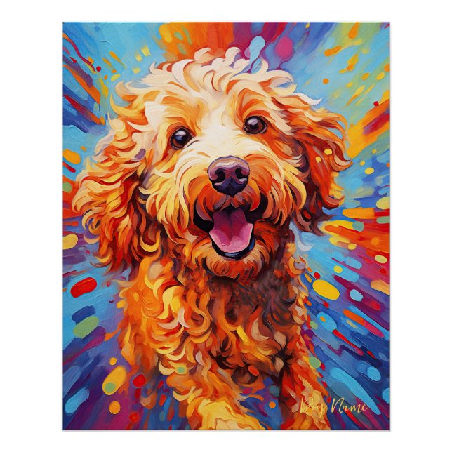 Poster Le chien Goldendoodle 005 - Zetton Ziana (Devant)