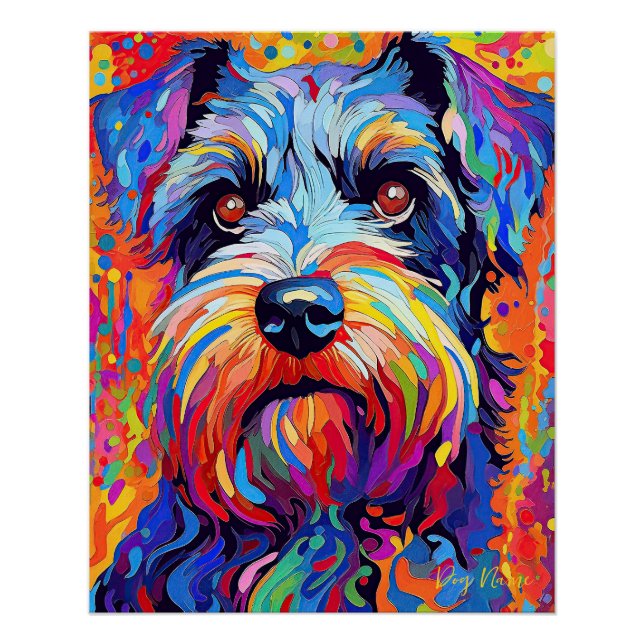 Poster Le Chien Schnauzer 005 - Zetton Ziana (Devant)
