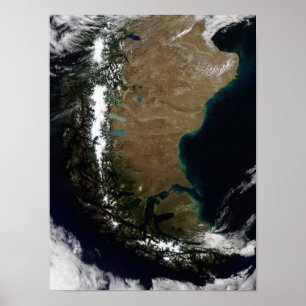 Poster Le Chili et la région Patagonian de l'Argentine