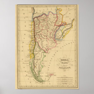 Poster Le Chili, le Plata, et le Patagonia