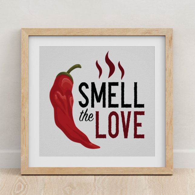 Poster Le Chili rouge sent l'amour (Créateur téléchargé)
