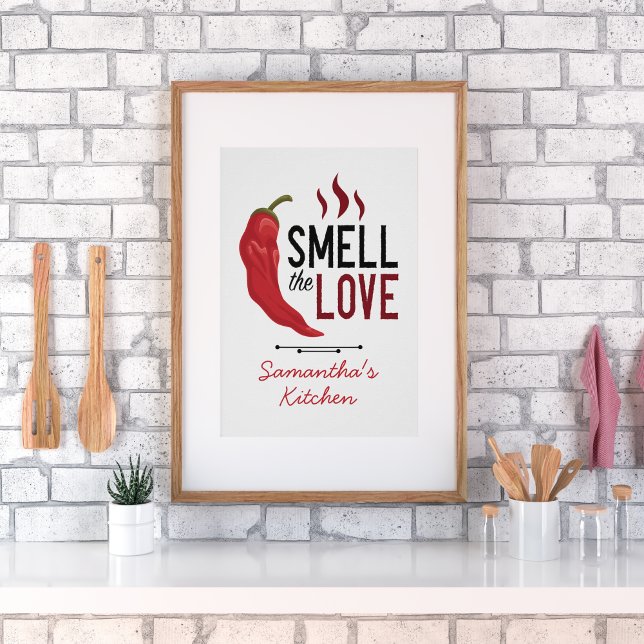 Poster Le Chili rouge sent l'amour (Créateur téléchargé)