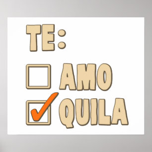Poster Le choix espagnol Amo Tequila