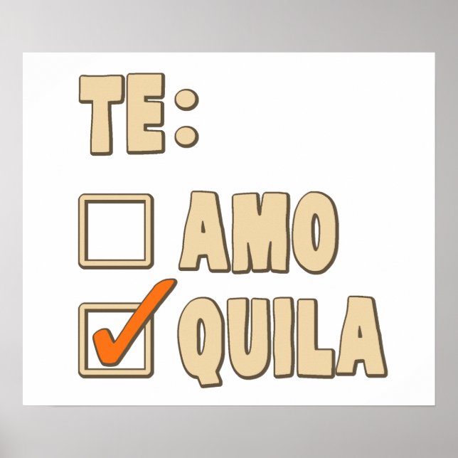 Poster Le choix espagnol Amo Tequila (Devant)