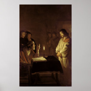 Poster Le Christ avant le grand prêtre, 1617