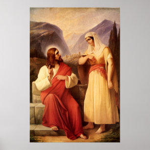 Poster Le Christ et la Samaritaine par Christian Schleisn