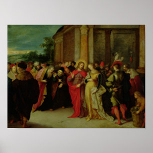 Poster Le Christ et l'adultère rentré par femme