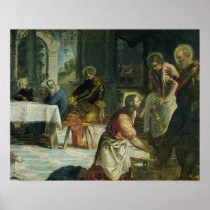 Poster Le Christ lavant les pieds des disciples, v.1547