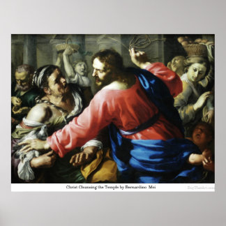 Poster Le Christ nettoie le temple par Bernardino Mei