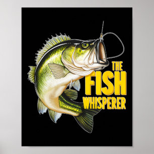 Poster Le Chuchoteur de Poisson Cadeau de Pêcheur de Pois