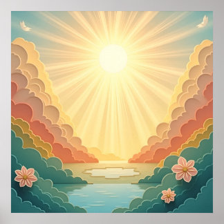 Poster Le Ciel Attend - Pour Honorer Un Être Cher