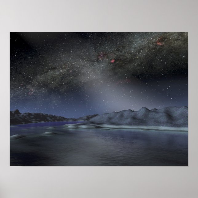 Poster Le ciel nocturne d'une hypothétique planète alien  (Devant)