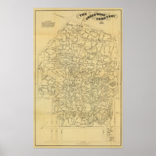 Poster Le cimetière de bois vert