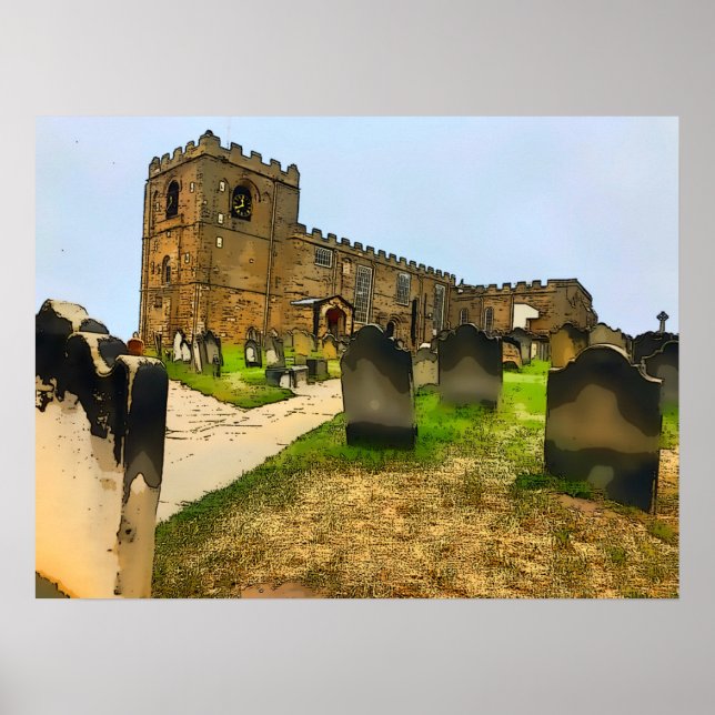 Poster Le cimetière Whitby St Mary’s Church (Devant)