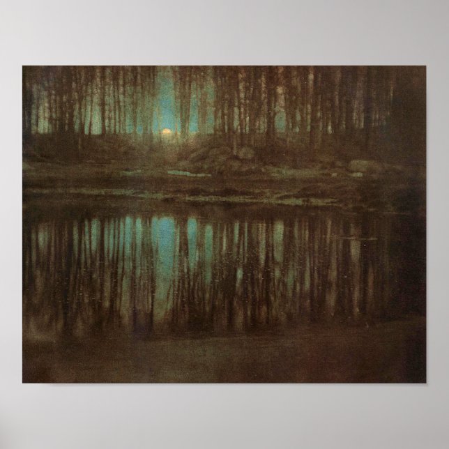 Poster Le clair de lune de l'étang (Devant)