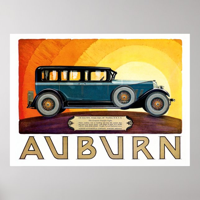 Poster Le classique Auburn Sedan (Devant)