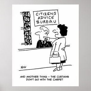 Poster Le client du Citizens Advice Bureau donne des cons