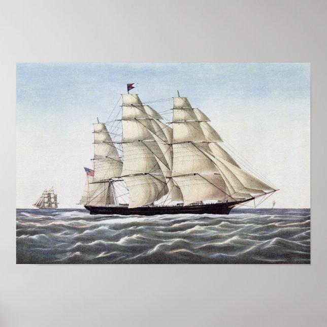 Poster Le Clipper Ship "Flying Cloud" (Devant)