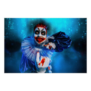 Poster Le clown sinistre d'Halloween de SlipperyJoe endui