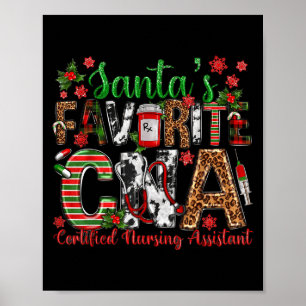 Poster Le Cna préféré du Père Noël Infirmière certifiée I
