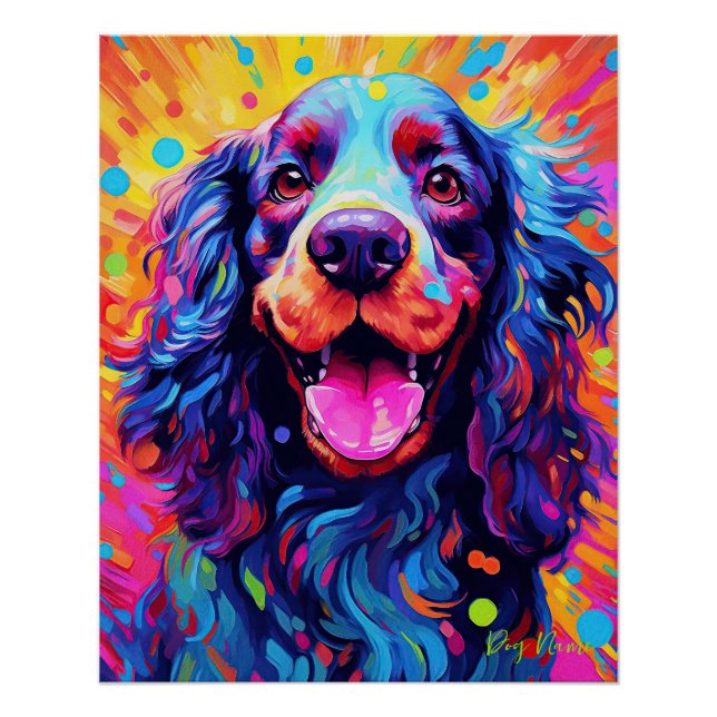 Poster Le Cocker Spaniel Dog 002 - Zetton Ziana (Devant)