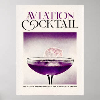 Poster Le cocktail aviation : Un délice Violet