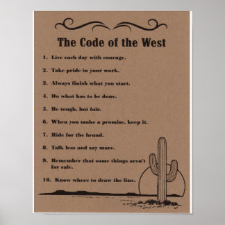 Poster Le Code de l'affiche occidentale
