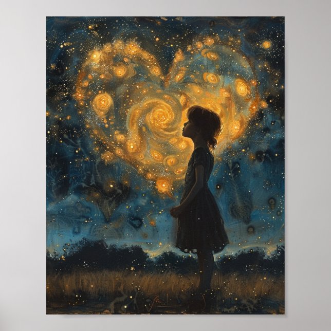 Poster Le coeur dans les étoiles fille (Devant)