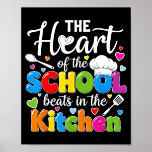 Poster Le cœur de l'école bat dans la cuisine arrière
