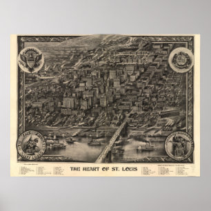 Poster Le coeur de Saint-Louis, 1907