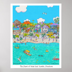Poster Le coeur du West End #4, Roatan, Honduras