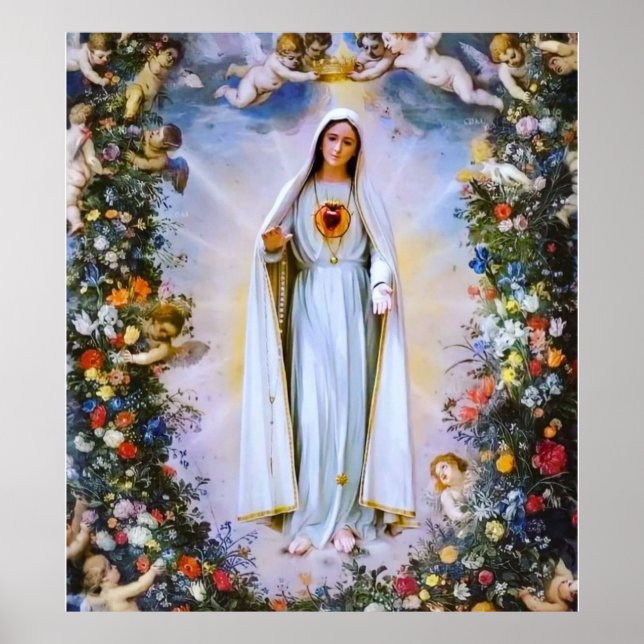 Poster Le Coeur Immaculé de Marie, Mère de Dieu (Devant)