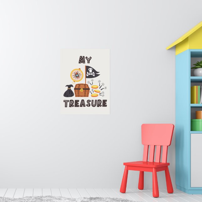Poster Le coffre au trésor du pirate (Pépinière 1)