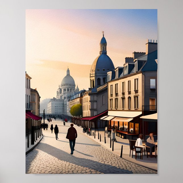 Poster Le coin des artistes de Montmartre (Devant)