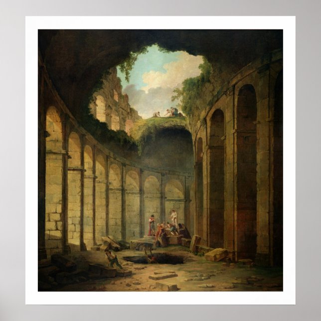 Poster Le Colisée, Rome (huile sur toile) (Devant)