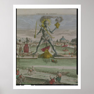 Poster Le colosse de Rhodes, détail du strad de statue
