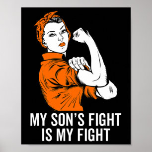 Poster Le combat de mon fils est mon combat contre la leu