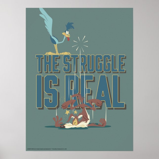 Poster Le Combat Est Réel ROAD RUNNER™ & Wile E. Coyote (Devant)