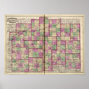 Poster Le comté de Cass et le comté de Miami