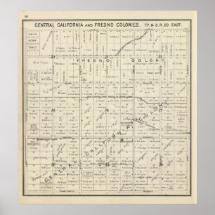 Poster Le comté de Fresno, la Californie