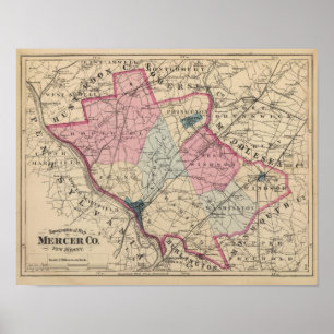 Poster Le comté de Mercer, NJ