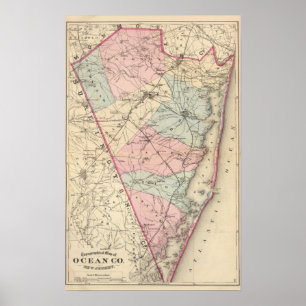 Poster Le comté d'Ocean, NJ