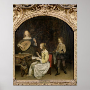 Poster Le Concert : Chanteur et Joueur de Théorbo