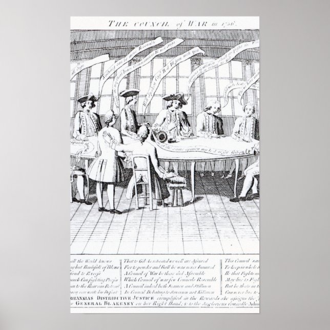 Poster Le Concile de Guerre en 1756 (Devant)