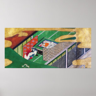 Poster Le Conte de Genji, Tawaraya Sotatsu