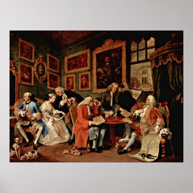 Poster Le contrat de mariage de William Hogarth (Devant)