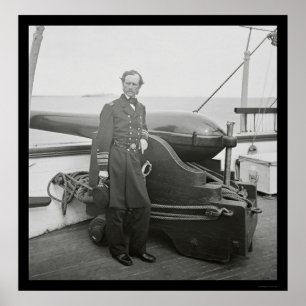 Poster Le contre-amiral John Dahlgren par un Dahlgren Gun