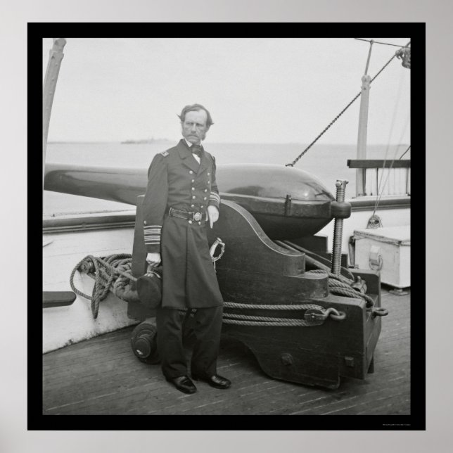 Poster Le contre-amiral John Dahlgren par un Dahlgren Gun (Devant)
