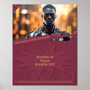 Poster Le contrôle de soi est votre superpuissance