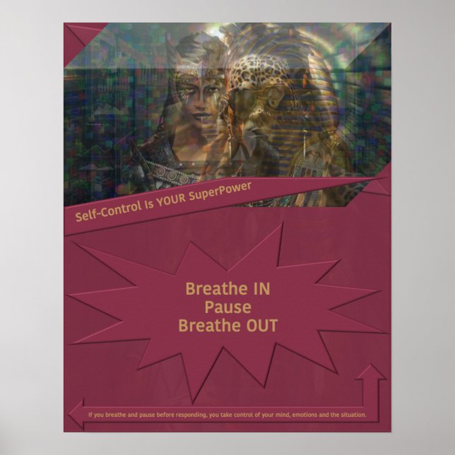 Poster Le contrôle de soi est votre superpuissance (Devant)